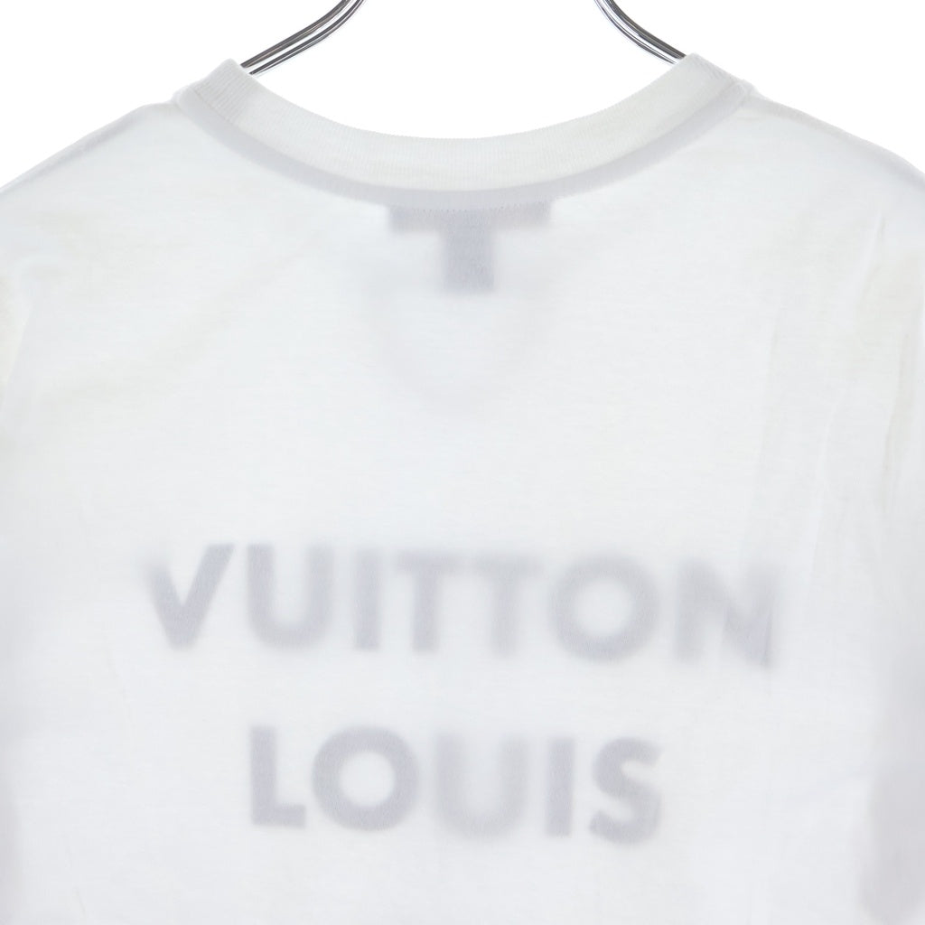 LOUIS VUITTON(ルイヴィトン) 20SS チェーン リバースロゴ プリント 半袖Tシャツ カットソー ホワイト RW201WW LCT FITS02 レディース