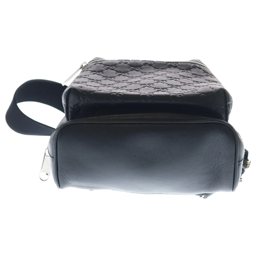 GUCCI(グッチ) GG柄 グッチシマ クロスボディバック ショルダーバック レザー ブラック 523234