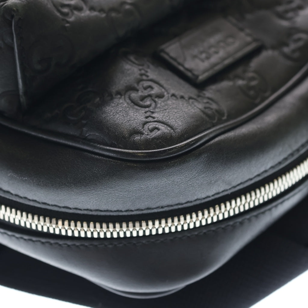 GUCCI(グッチ) GG柄 グッチシマ クロスボディバック ショルダーバック レザー ブラック 523234