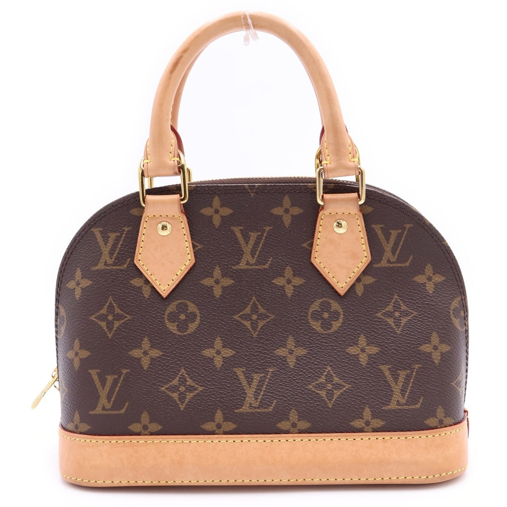 LOUIS VUITTON(ルイヴィトン) モノグラム アルマBB 2WAYバッグ ハンドバッグ ショルダーバッグ ブラウン レザー×PVC M46990 ゴールド金具 レディース