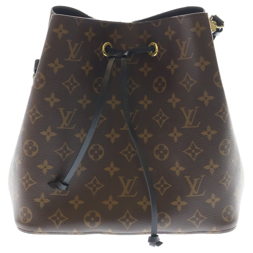 LOUIS VUITTON(ルイヴィトン) モノグラム ネオノエ ショルダーバッグ ブラウン レザー×PVC M44020 ゴールド金具 レディース