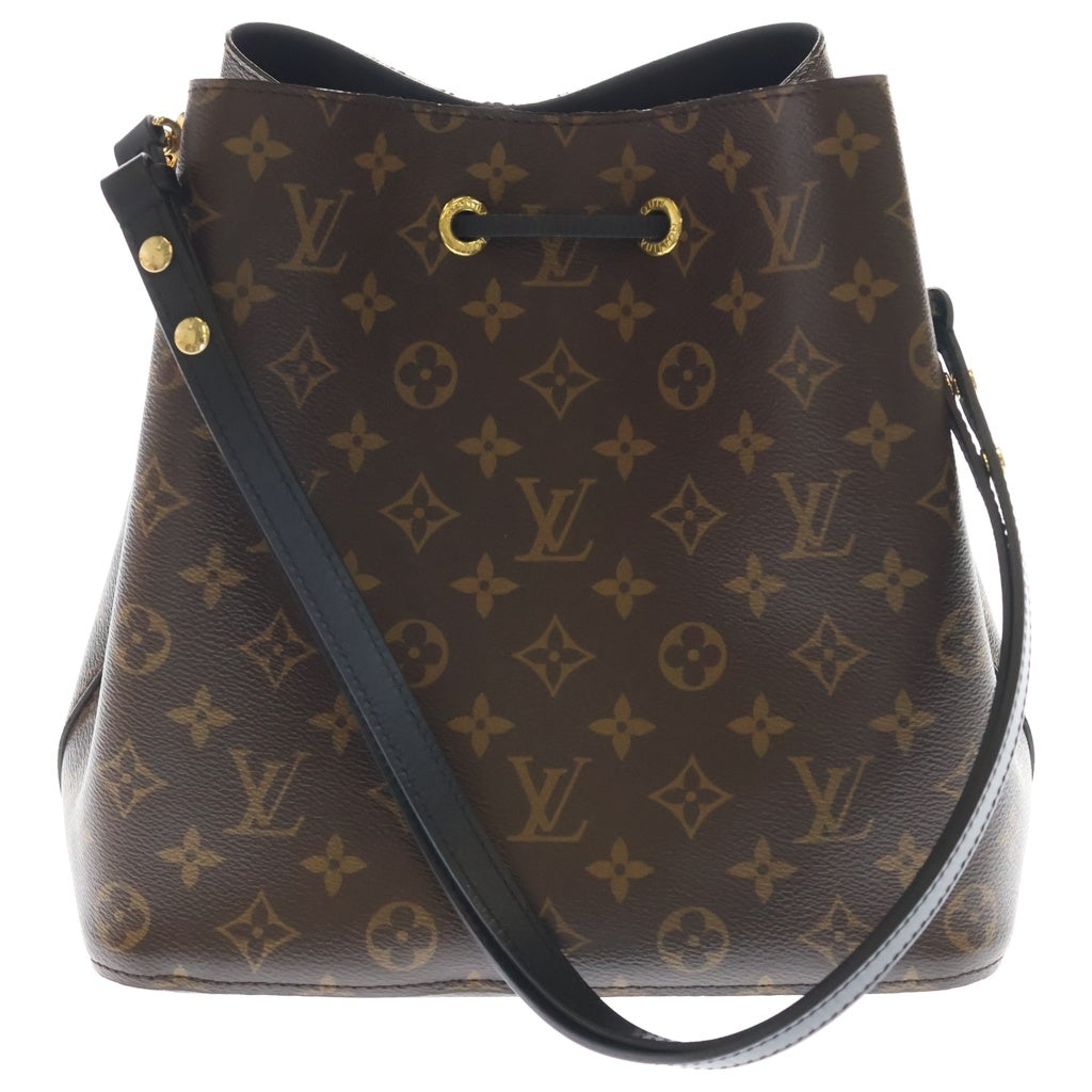 LOUIS VUITTON(ルイヴィトン) モノグラム ネオノエ ショルダーバッグ ブラウン レザー×PVC M44020 ゴールド金具 レディース