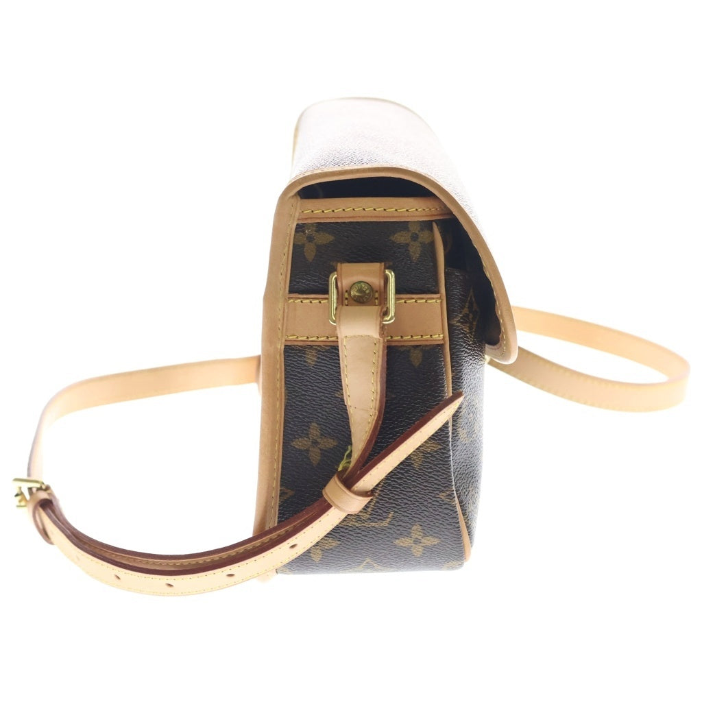 LOUIS VUITTON(ルイヴィトン) モノグラム ソローニュ ショルダーバッグ ブラウン レザー×PVC M42250 ゴールド金具 レディース