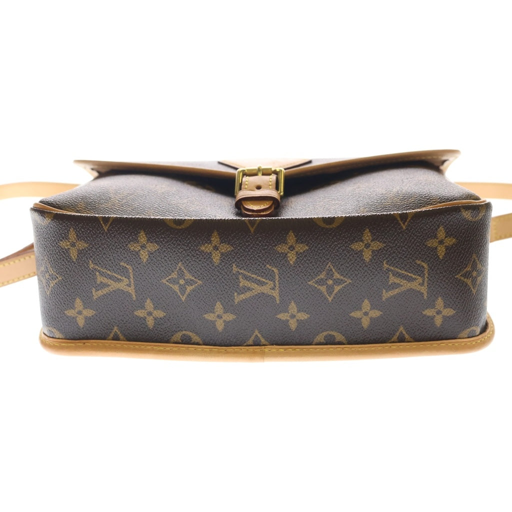 LOUIS VUITTON(ルイヴィトン) モノグラム ソローニュ ショルダーバッグ ブラウン レザー×PVC M42250 ゴールド金具 レディース