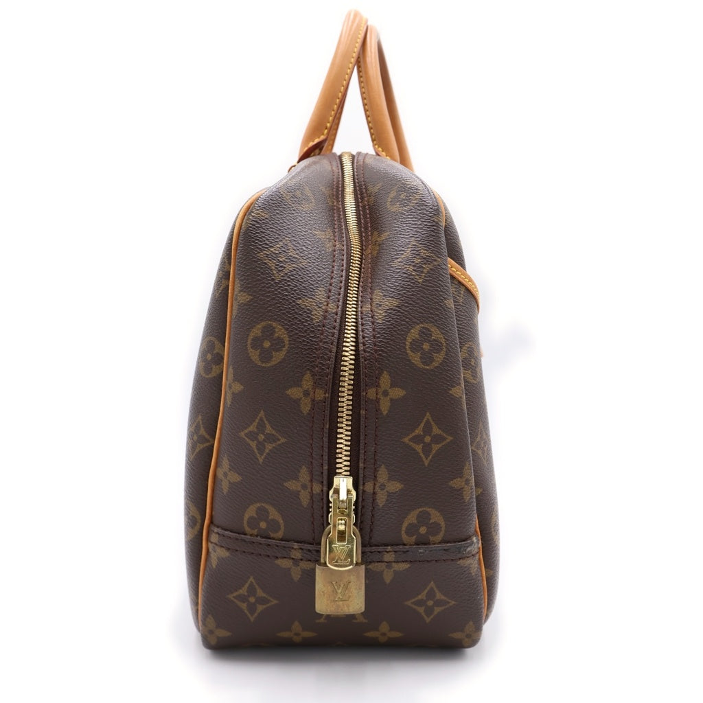 LOUIS VUITTON(ルイヴィトン) モノグラム ドーヴィル ハンドバッグ ブラウン PVC×レザー M47270 ゴールド金具