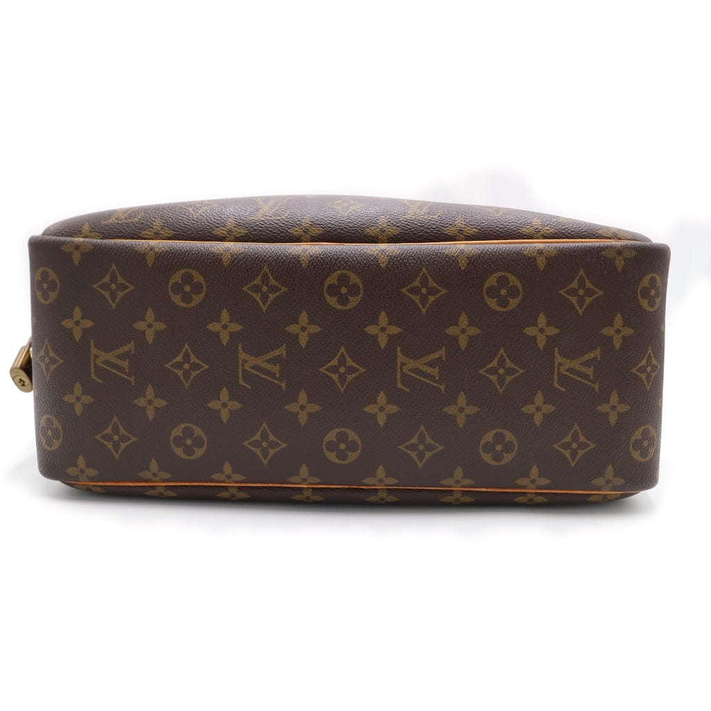 LOUIS VUITTON(ルイヴィトン) モノグラム ドーヴィル ハンドバッグ ブラウン PVC×レザー M47270 ゴールド金具
