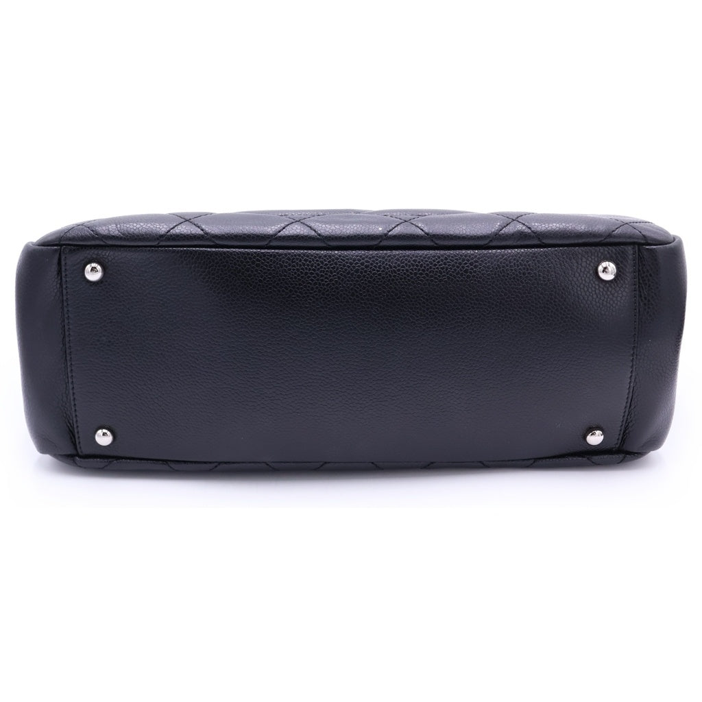 CHANEL(シャネル) マトラッセ Wチェーン トートバッグ キャビアスキン シルバー金具 ブラック シール A67294 18番台 レディース