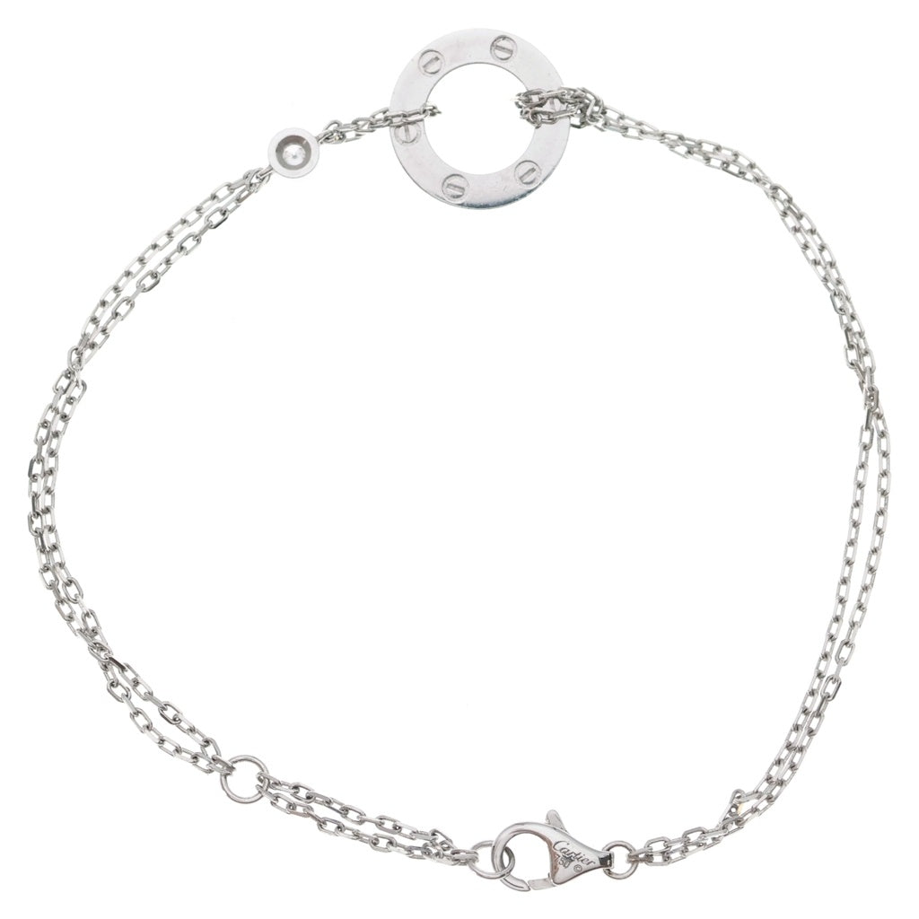 Cartier(カルティエ) ラブ サークル ブレスレット チェーン ホワイトゴールド Au750WG レディース