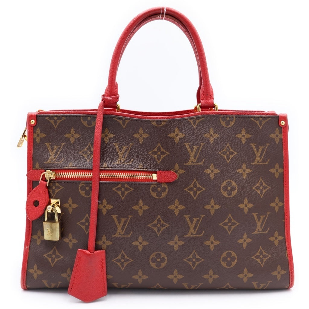 LOUIS VUITTON(ルイヴィトン) ポパンクールPM ハンドバッグ 2wayバッグ モノグラム PVC レザー レッド/ブラウン M43433 レディース