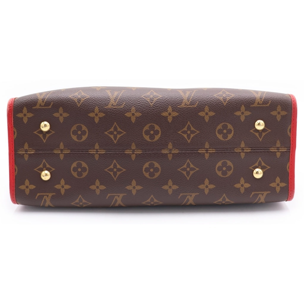 LOUIS VUITTON(ルイヴィトン) ポパンクールPM ハンドバッグ 2wayバッグ モノグラム PVC レザー レッド/ブラウン M43433 レディース