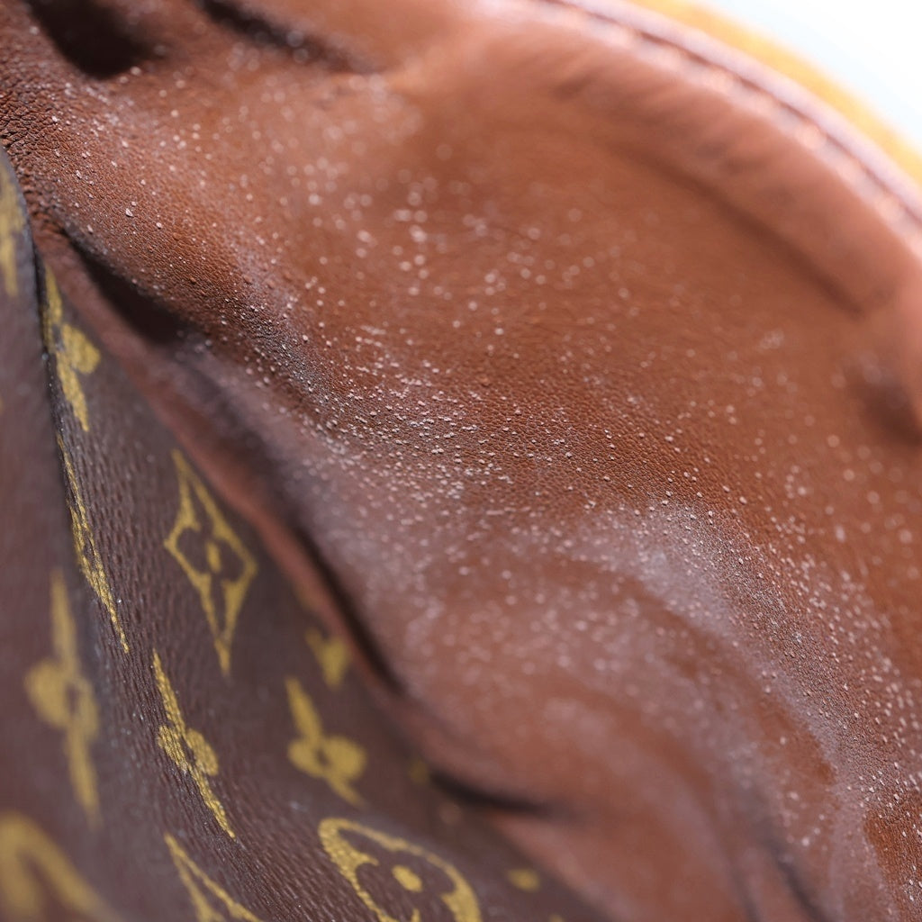 LOUIS VUITTON(ルイヴィトン) モノグラム ダヌーブ ショルダーバッグ ブラウン レザー×PVC M45266 ゴールド金具 レディース