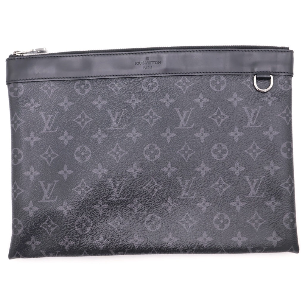 LOUIS VUITTON(ルイヴィトン) モノグラムエクリプス ポシェットディスカバリー PVC レザー クラッチバッグ ブラック M62291