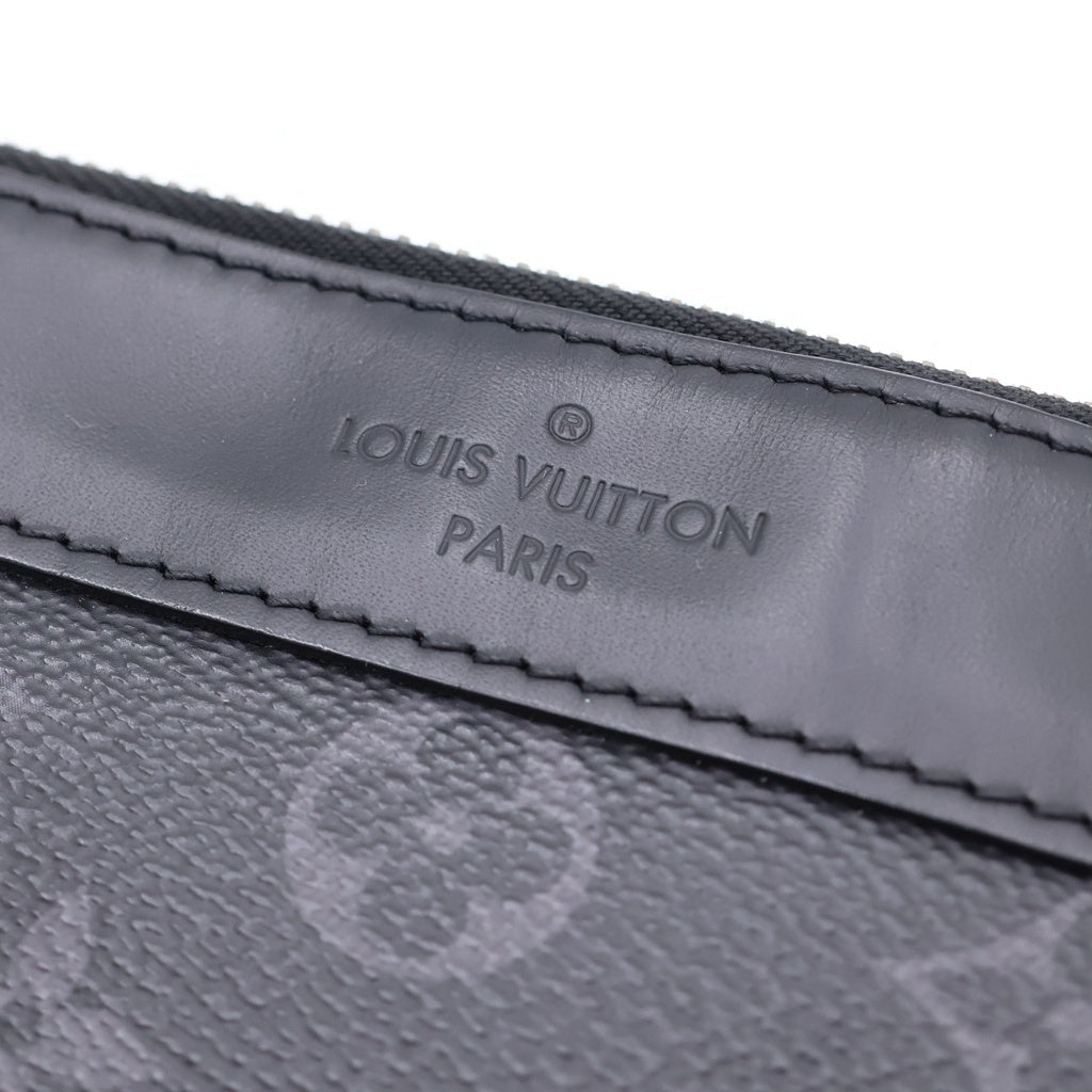 LOUIS VUITTON(ルイヴィトン) モノグラムエクリプス ポシェットディスカバリー PVC レザー クラッチバッグ ブラック M62291