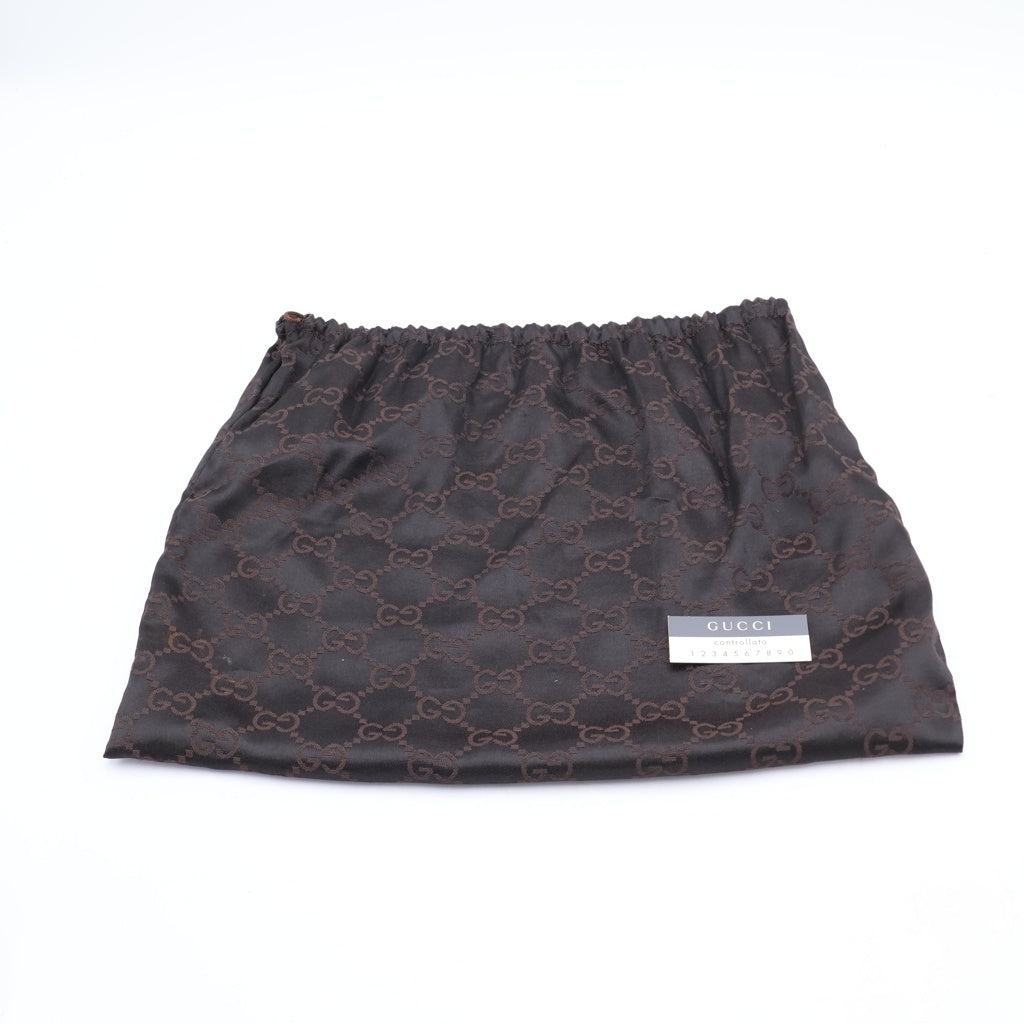 GUCCI(グッチ) GGキャンバス レザー ポーチ ハンドバッグ ベージュ/ブラウン 07198 レディース