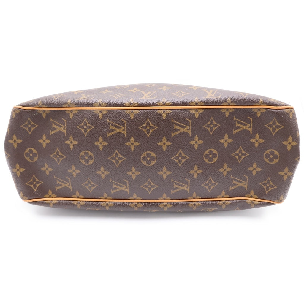 LOUIS VUITTON(ルイヴィトン) モノグラム バティニョール・オリゾンタル ハンドバッグ トートバッグ ブラウン レザー×PVC M51154 ゴールド金具 レディース