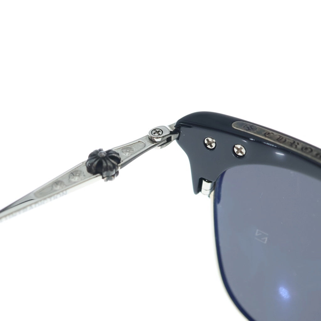 CHROME HEARTS(クロムハーツ) SLUNTRADICTION CHクロス ブロー型 サングラス アイウェア 54□19-148 シルバー/ブラック