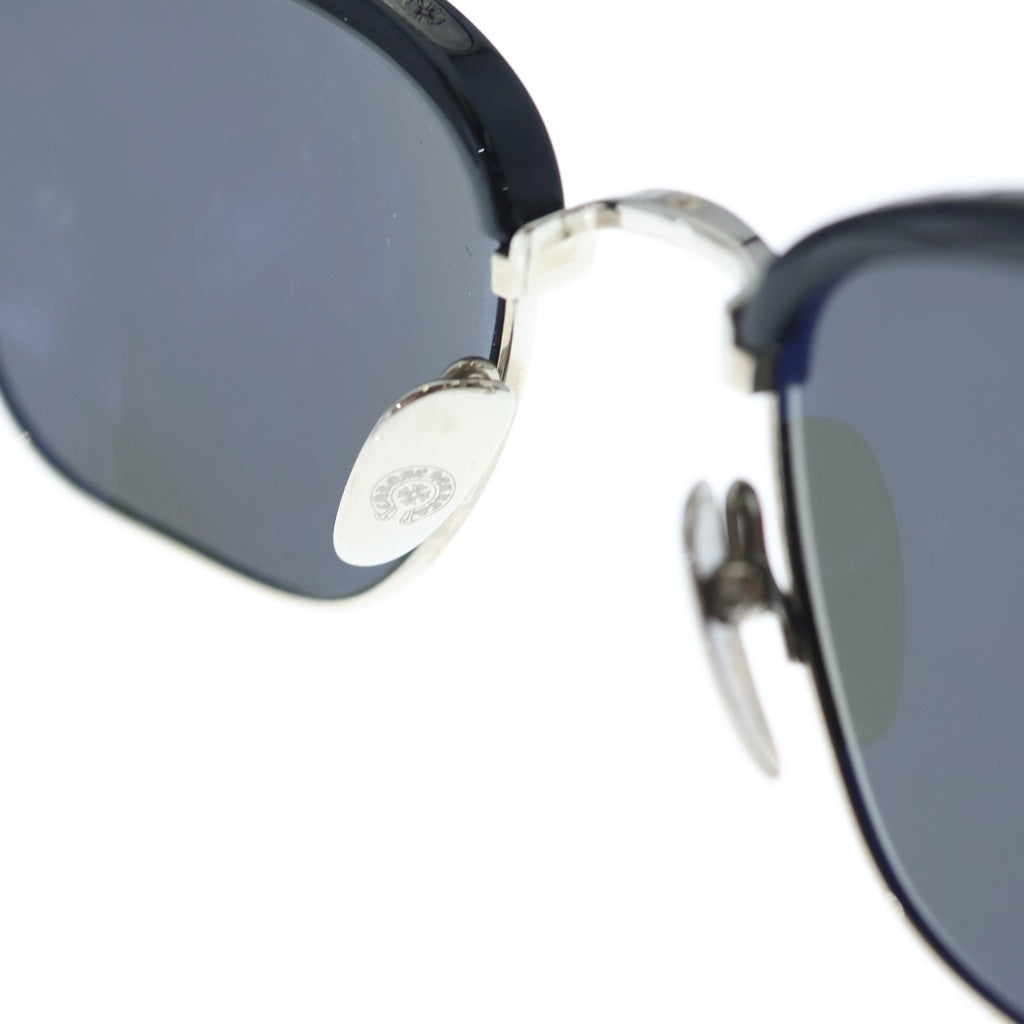 CHROME HEARTS(クロムハーツ) SLUNTRADICTION CHクロス ブロー型 サングラス アイウェア 54□19-148 シルバー/ブラック