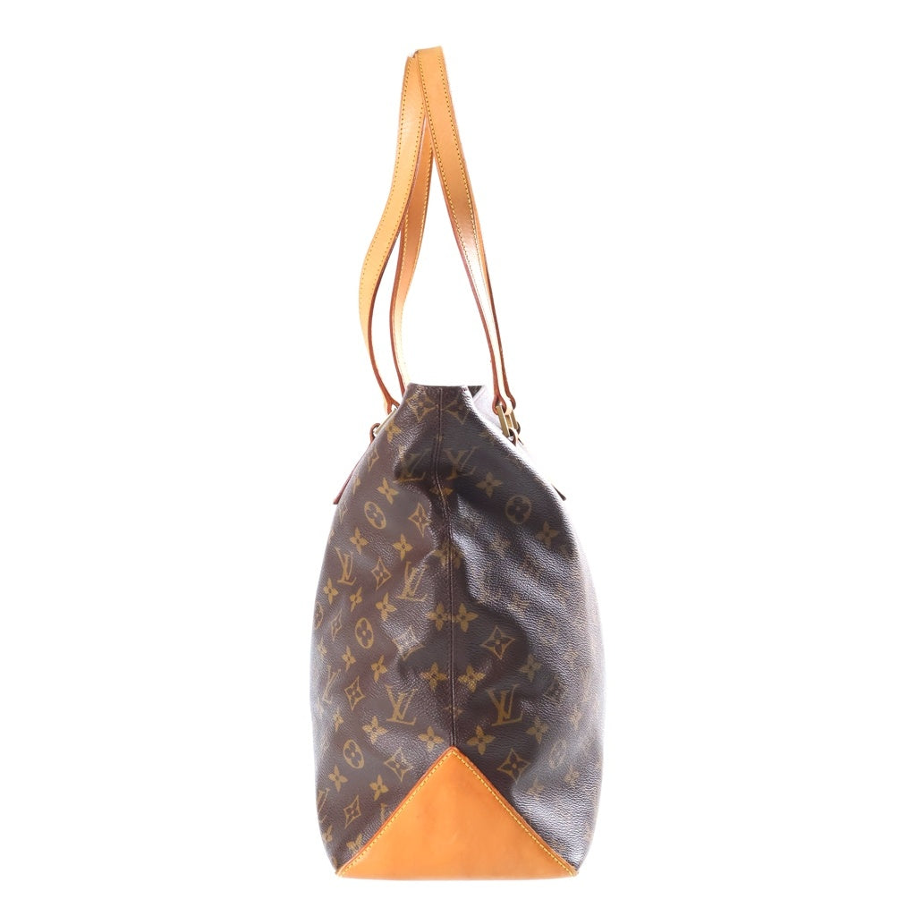 LOUIS VUITTON(ルイヴィトン) モノグラム カバ・メゾ トートバッグ ハンドバッグ ブラウン レザー×PVC M51151 ゴールド金具 レディース