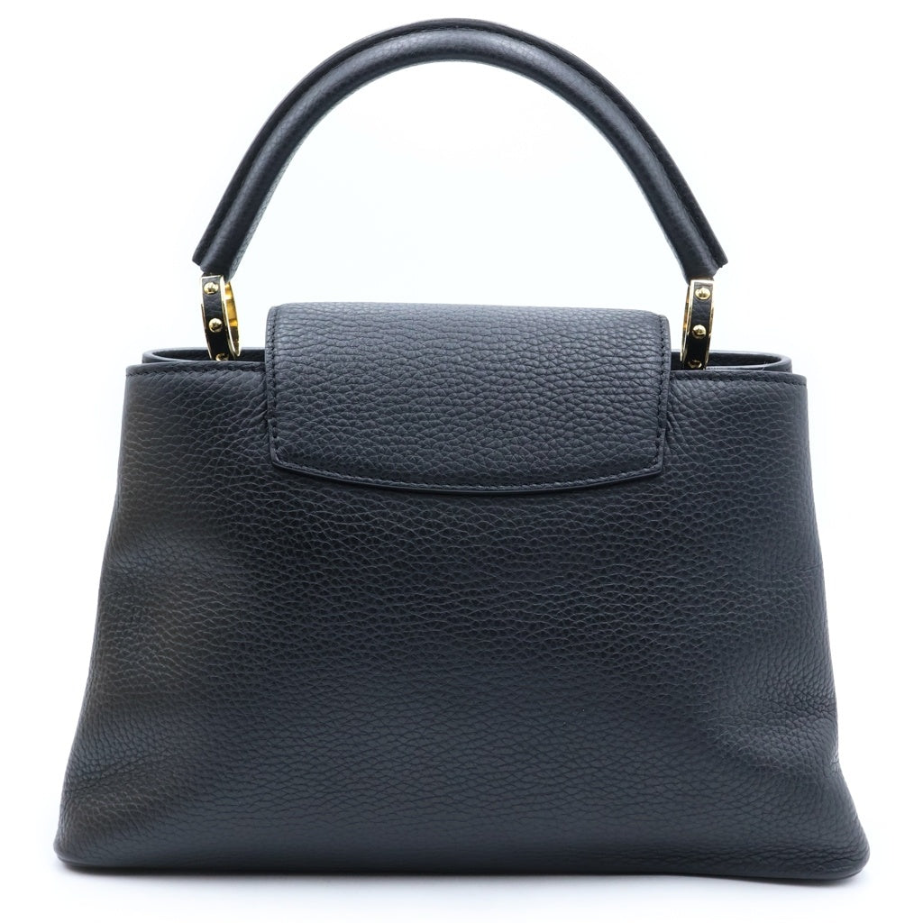 LOUIS VUITTON(ルイヴィトン) トリヨン カプシーヌPM フラワー 2WAYハンドバッグ ショルダーバッグ ブラック ノワール レザー M51384 ゴールド金具 レディース