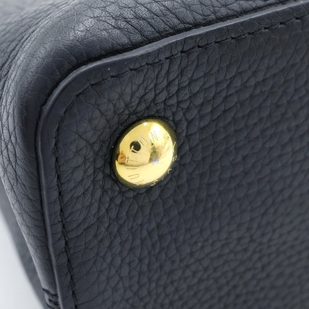 LOUIS VUITTON(ルイヴィトン) トリヨン カプシーヌPM フラワー 2WAYハンドバッグ ショルダーバッグ ブラック ノワール レザー M51384 ゴールド金具 レディース