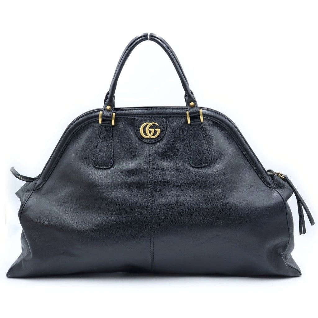 GUCCI(グッチ) GGマーモント リベル 2wayハンドバッグ ショルダーバッグ ボストンバッグ ブラック レザー 523819