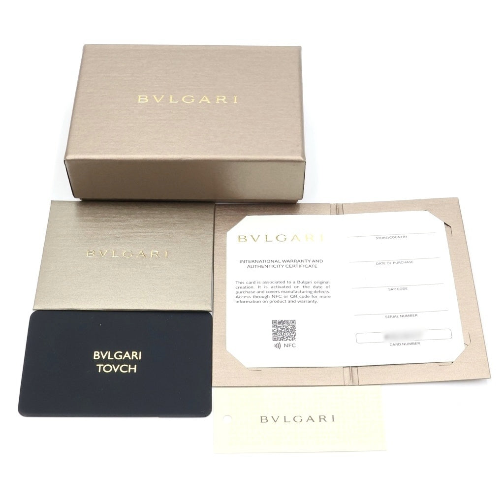 BVLGARI(ブルガリ) ブルガリブルガリ 6連キーケース キーホルダー ブラック レザー シルバー金具 レディース