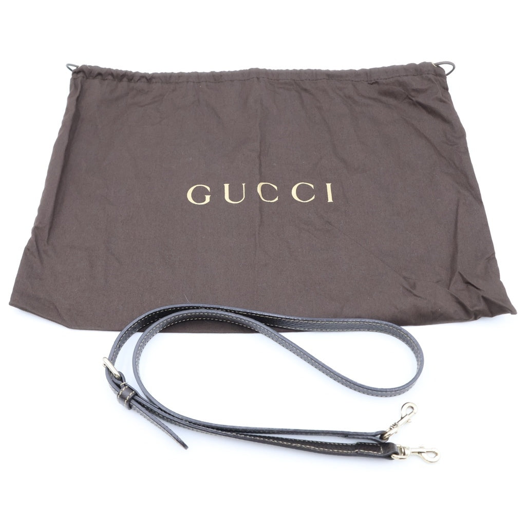 GUCCI(グッチ) GGクリスタル 2wayハンドバッグ ショルダーバッグ ベージュ×ブラウン ビニール×レザー 341504 ゴールド金具 レディース