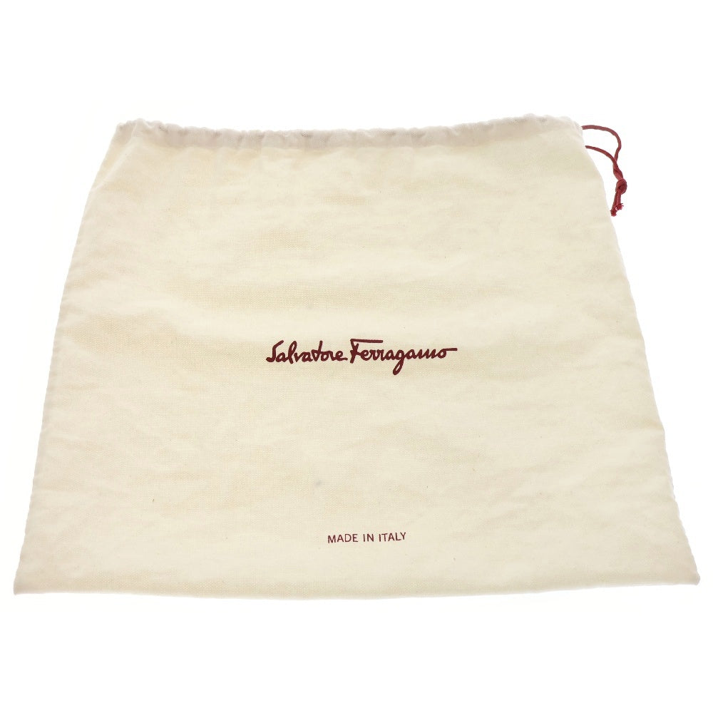 Salvatore Ferragamo(サルヴァトーレ フェラガモ) ヴァラ チェーンショルダーバッグ レッド レザー ゴールド金具 斜め掛けバッグ