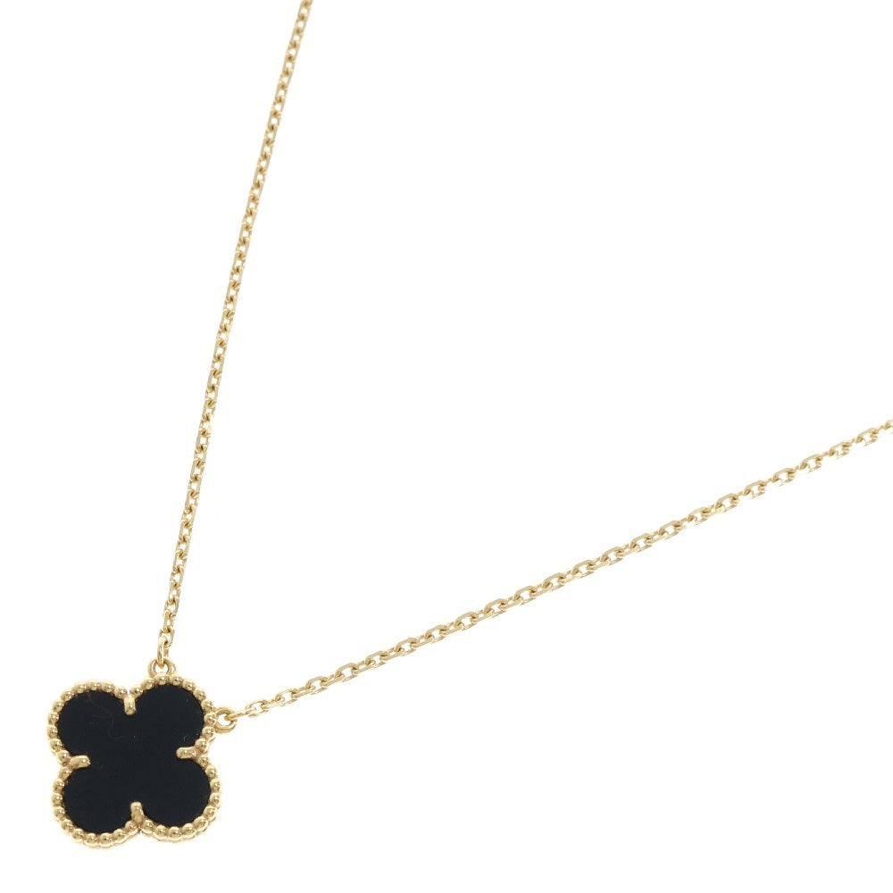 Van Cleef & Arpels(ヴァンクリーフアンドアーペル) ヴィンテージアルハンブラ オニキス ネックレス Au750YG VCARA45800 ブラック イエローゴールド ペンダント