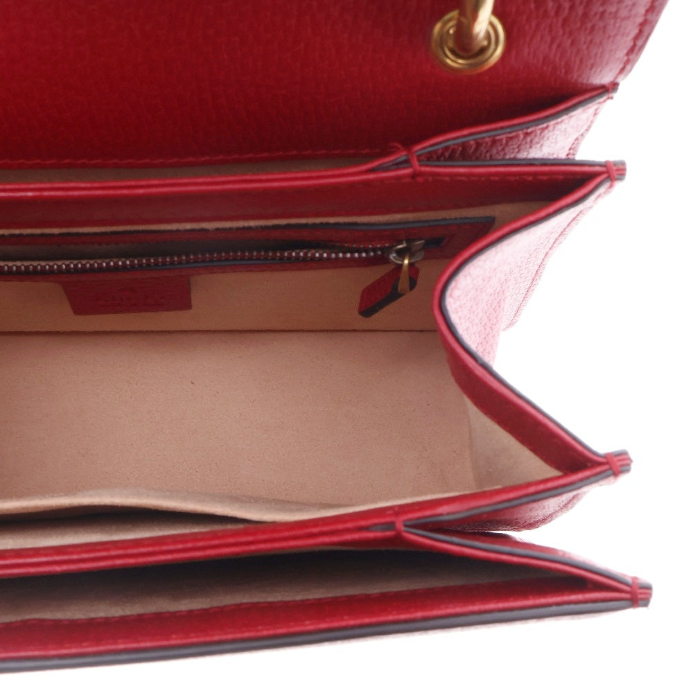 GUCCI(グッチ) GGスプリーム クイーンマーガレット 2WAYバッグ レザー PVC ベージュ×レッド ショルダーバッグ ハンドバッグ 斜め掛けバッグ 476541