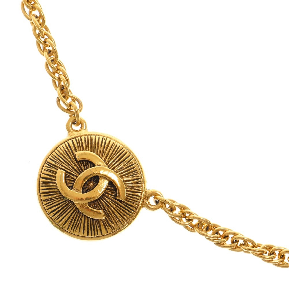 CHANEL(シャネル) ココマーク ネックレス マメ有 チェーン ペンダント ゴールド GP アクセサリー