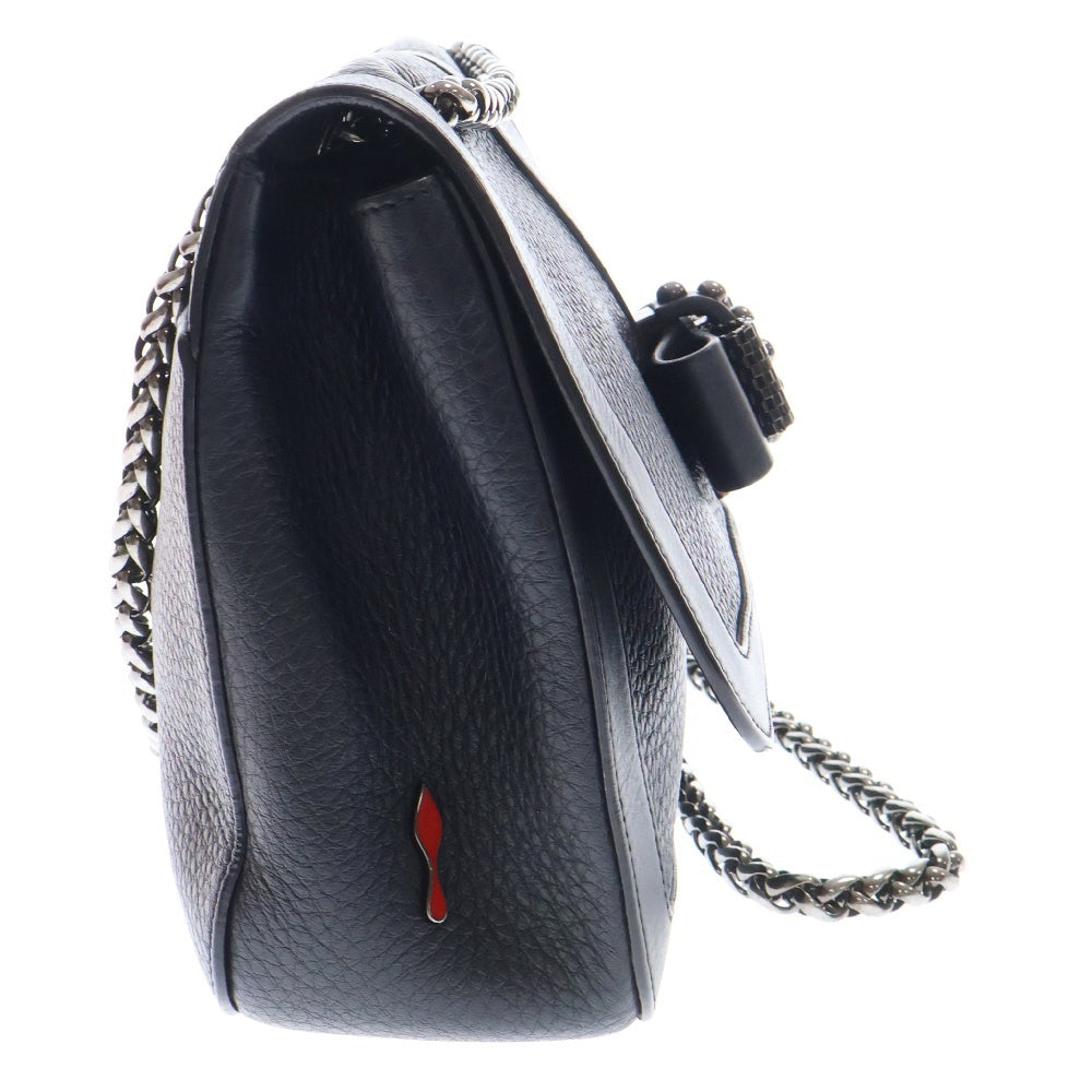 CHRISTIAN LOUBOUTIN(クリスチャンルブタン) SWEET CHARITY SMALL スウィート チャリティ スモール リボン チェーンショルダーバッグ ブラック レディース