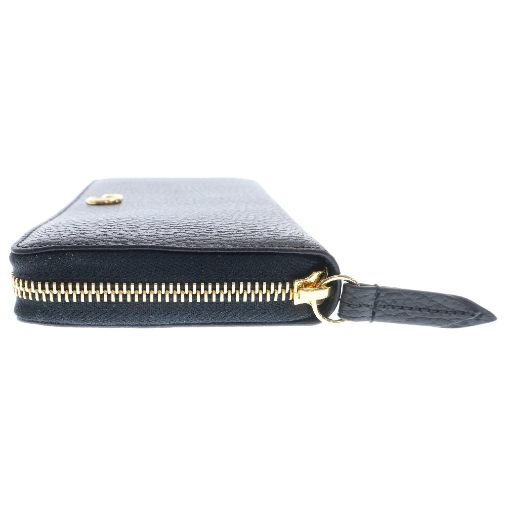 GUCCI(グッチ) GGマーモント ラウンドファスナー長財布 ブラック ロングウォレット ゴールド金具 456117レザー