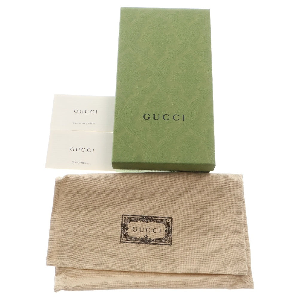 GUCCI(グッチ) GGマーモント ラウンドファスナー長財布 ブラック ロングウォレット ゴールド金具 456117レザー
