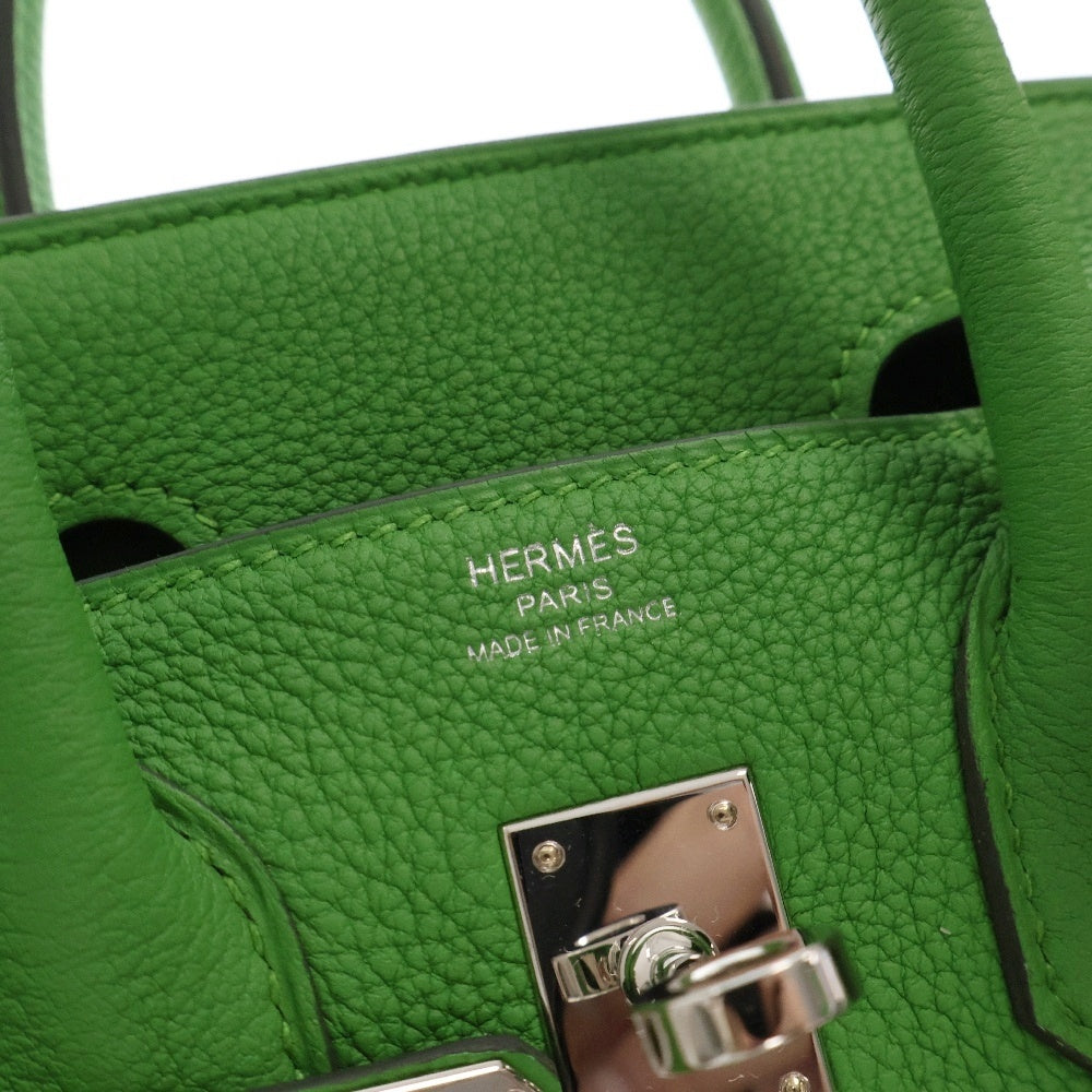 HERMES(エルメス) バーキン25 ベールユッカ トゴ シルバー金具 グリーン系 B刻印 ハンドバッグ