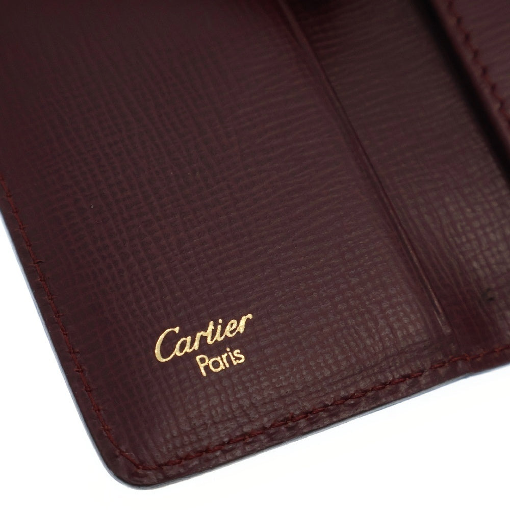 Cartier(カルティエ) マストライン キーケース ボルドー レザー ゴールド金具 キーリング