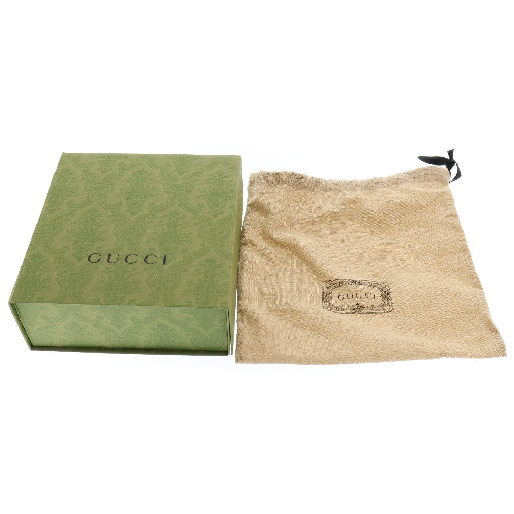 GUCCI(グッチ) ダブルG シグネチャー スクエア バックル ベルト ブラックレザー シルバー金具 474313