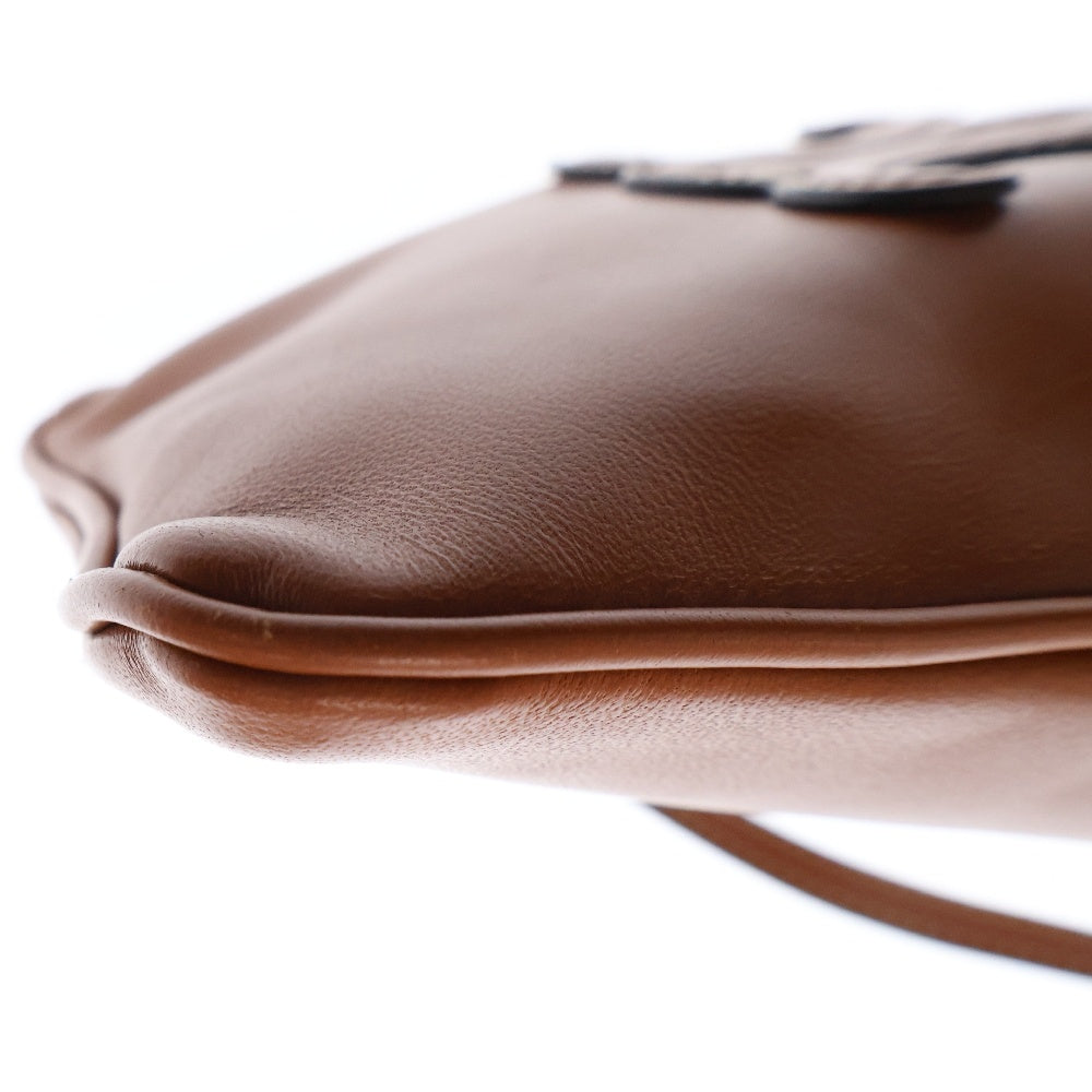 CELINE(セリーヌ) キュイル トリオンフ ドローストリング ショルダー付 レザー モバイルポーチ ブラウン 10L163ETK.04LU