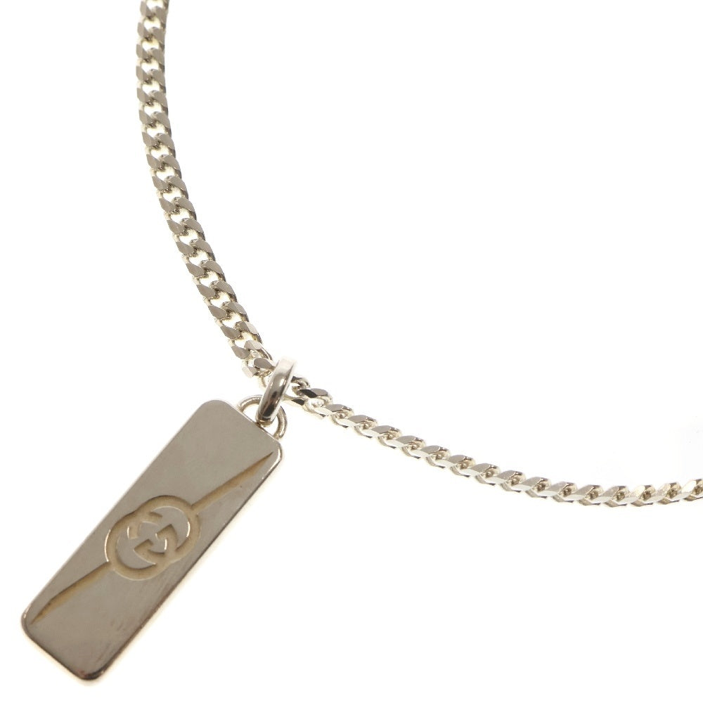 GUCCI(グッチ) ダイアゴナル インターロッキングG ネックレス SV925 シルバー アクセサリー
