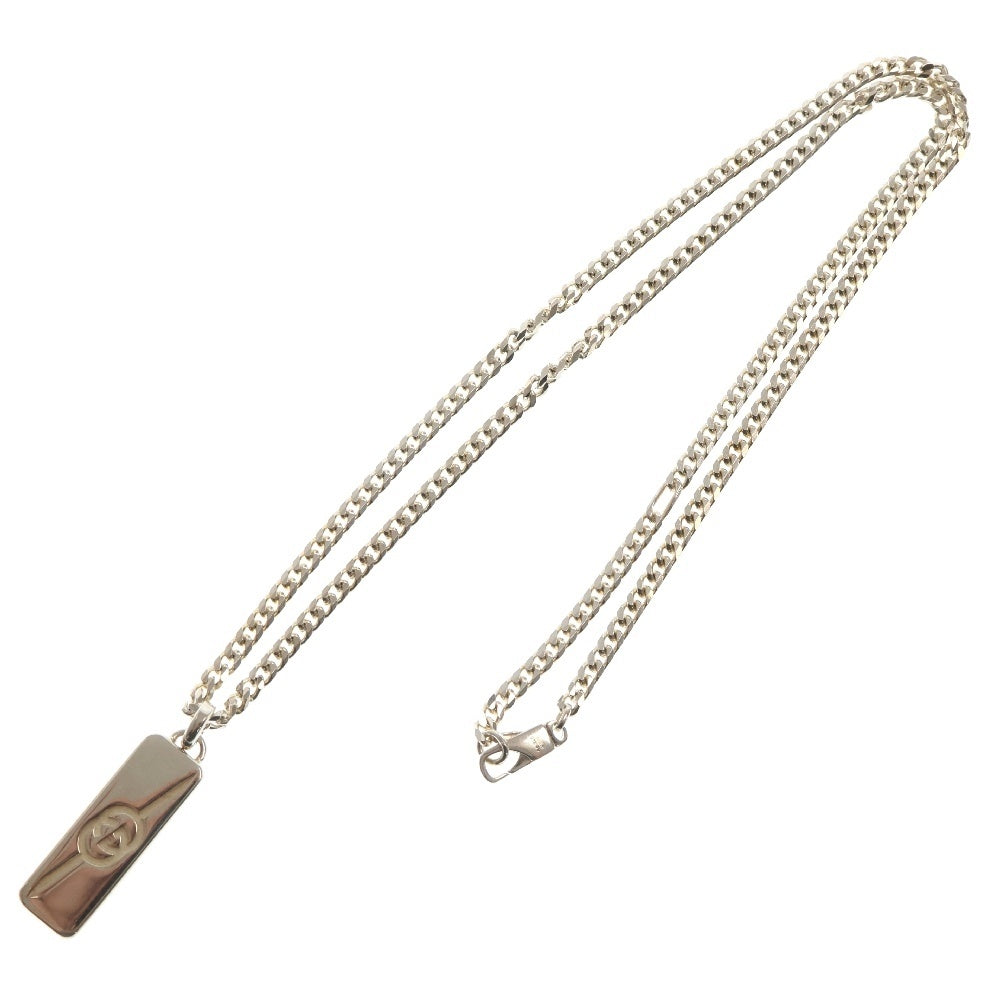 GUCCI(グッチ) ダイアゴナル インターロッキングG ネックレス SV925 シルバー アクセサリー