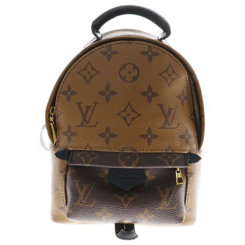 LOUIS VUITTON(ルイヴィトン) モノグラムリバース パームスプリングス ブラウン PVCレザー バックパック ミニ RFID M44872