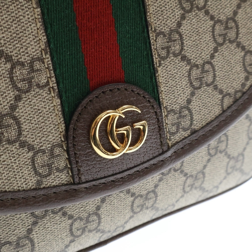 GUCCI(グッチ) オフィディア GG スモール ショルダーバッグ GGスプリーム キャンバス ベージュ×ブラウン PVC×レザー 722117