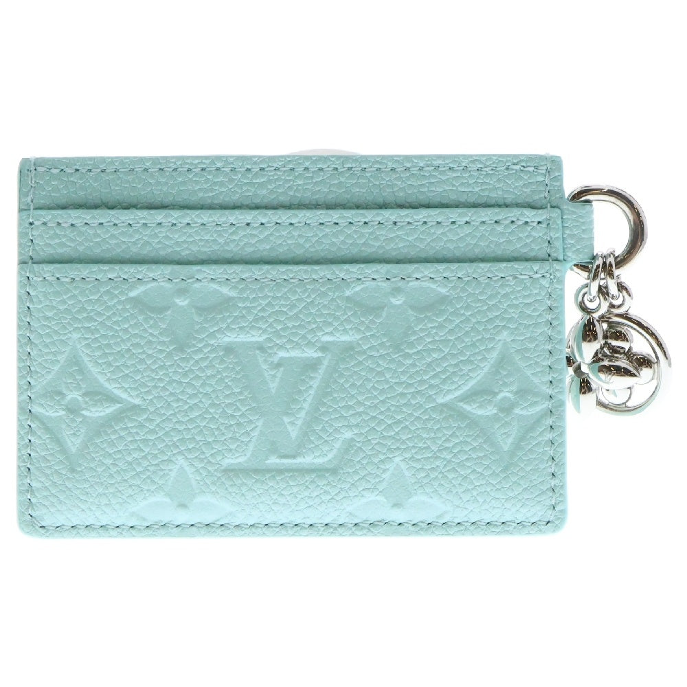 LOUIS VUITTON(ルイヴィトン) モノグラムアンプラント ポルトカルト LVチャーム ライトブルー レザー カードケース M82171 ICタイプ