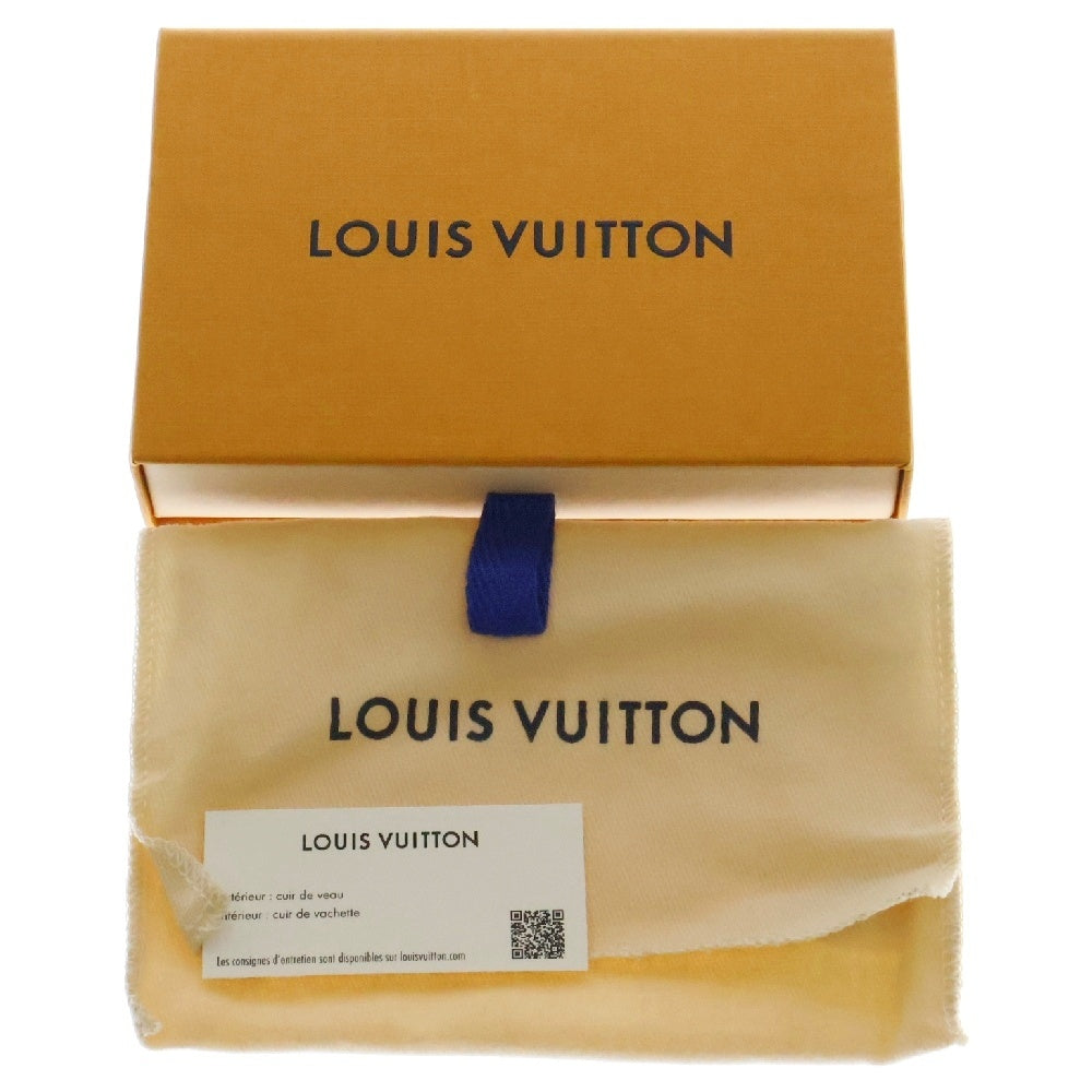 LOUIS VUITTON(ルイヴィトン) モノグラムアンプラント ポルトカルト LVチャーム ライトブルー レザー カードケース M82171 ICタイプ