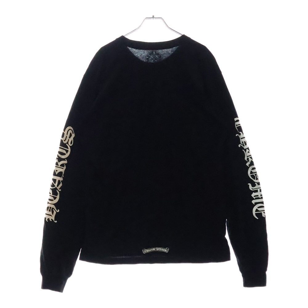 CHROME HEARTS(クロムハーツ) CH L S 1 NECK LOGO ネック ロゴプリント 長袖Tシャツ ロングスリーブカットソー ブラック