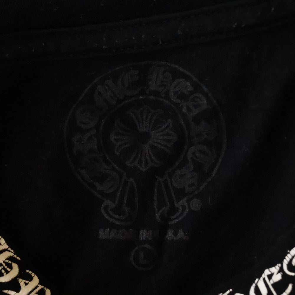 CHROME HEARTS(クロムハーツ) CH L S 1 NECK LOGO ネック ロゴプリント 長袖Tシャツ ロングスリーブカットソー ブラック