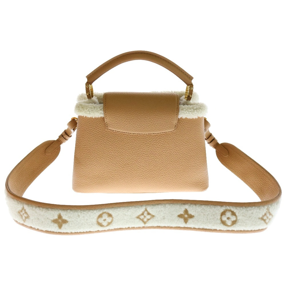 LOUIS VUITTON(ルイヴィトン) カプシーヌBB 2WAY ハンドバッグ ショルダーバッグ ベージュ トリヨン レザー ムートン M59267