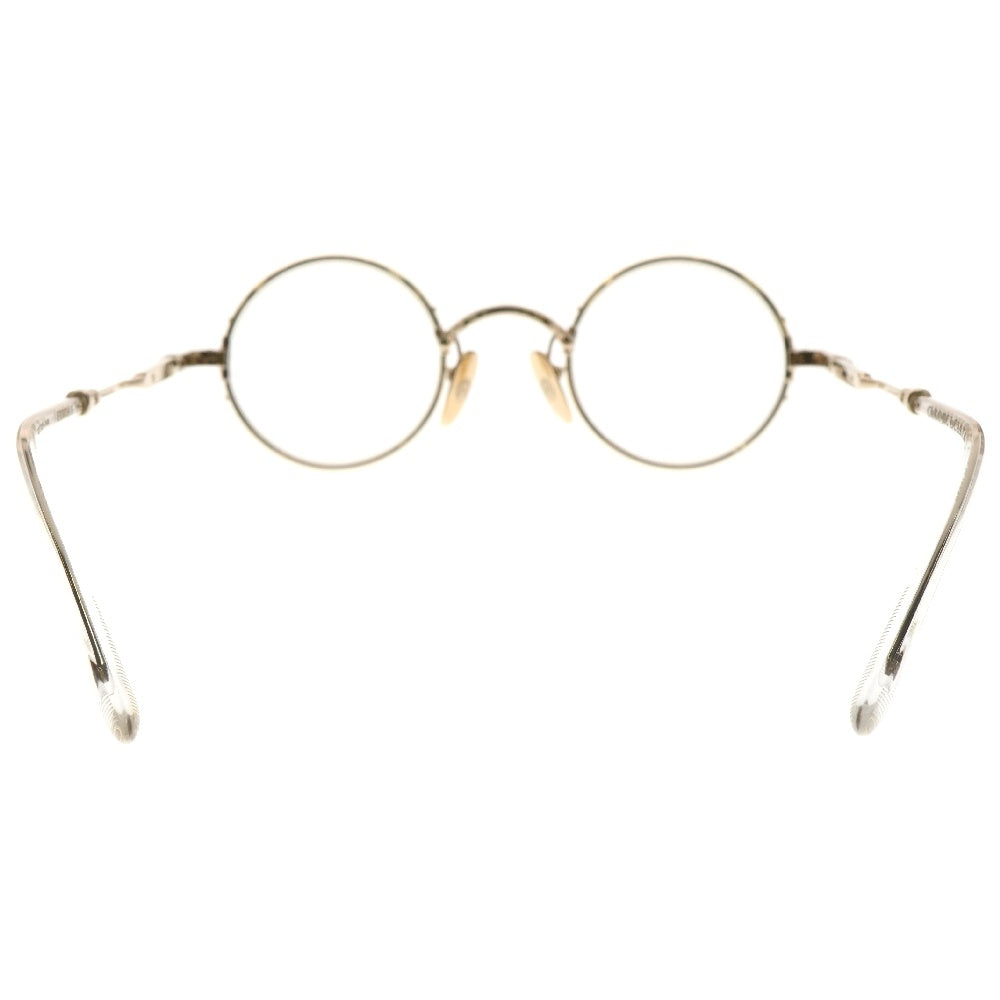 CHROME HEARTS(クロムハーツ) EDITH F クロステンプル メタルフレーム ラウンド眼鏡 サングラス ゴールド