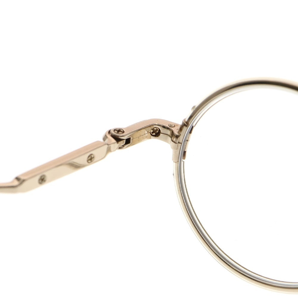 CHROME HEARTS(クロムハーツ) EDITH F クロステンプル メタルフレーム ラウンド眼鏡 サングラス ゴールド