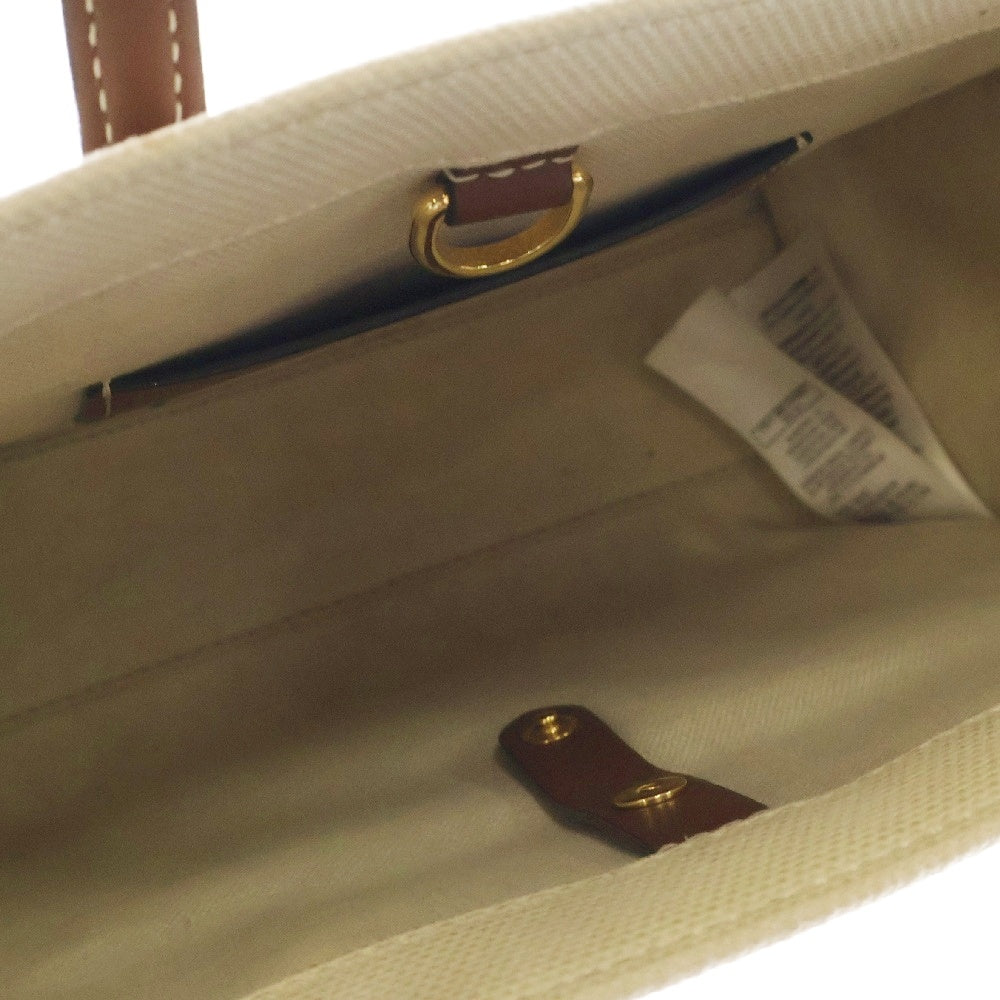 BURBERRY(バーバリー) フレヤトートミニ 2WAYバッグ ハンドバッグ ショルダーバッグ キャンバス ブラウン×ベージュ ゴールド金具 8044143